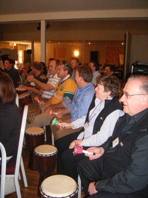Bayer AnimalHealth Interactive Drumming Team Building Event FUn Peppers Craigieburn Resort NSW